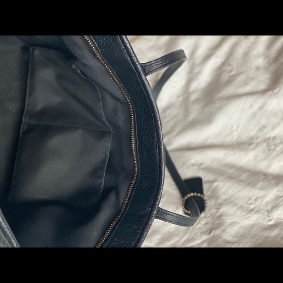 COACH PEBBLED LEATHER TOTE - BLACK - Picture 9 of 13